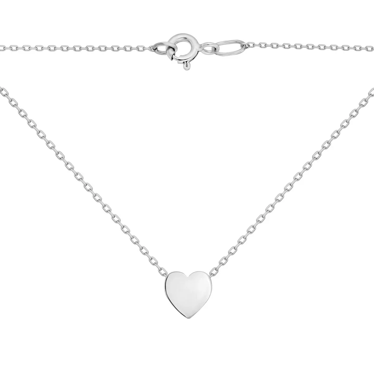 Heart Pendant in 14K/585 White Gold - Image 3