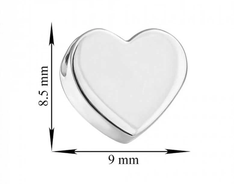 Heart Pendant in 14K/585 White Gold - Image 5