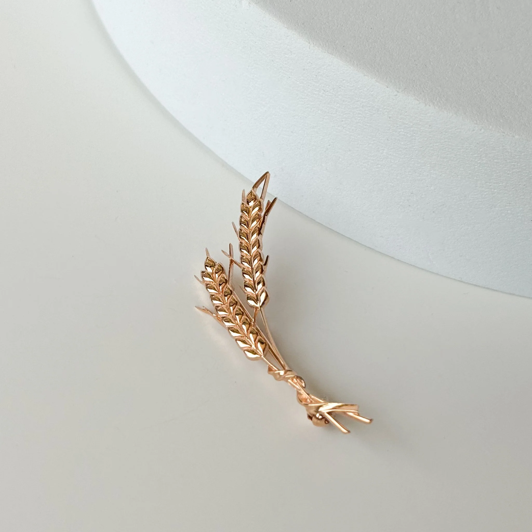 Jewellery Pin Wheat in 14K/585 Rose Gold - Image 4