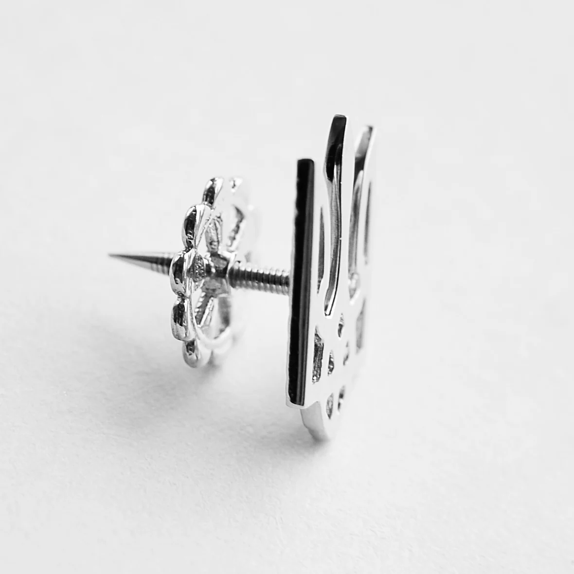 Lapel Pin "Tryzub" in 14K/585 White Gold - Image 3
