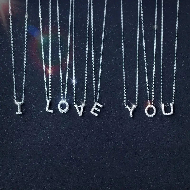 Letters in 925 Sterling Silver with Cubic Zirconia - Image 3