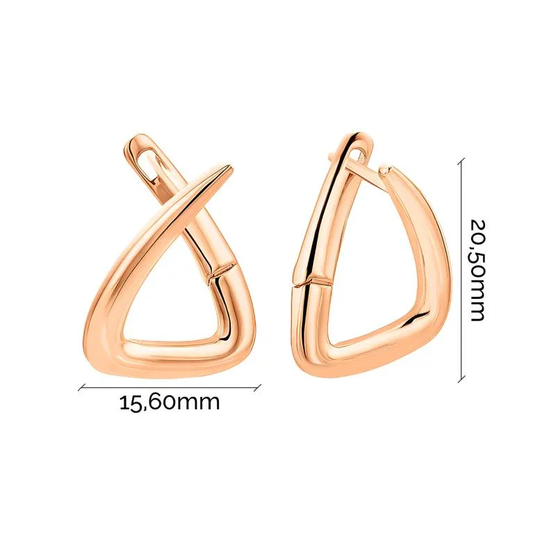 Lever Back Earrings in 14K/585 Rose Gold - Image 3