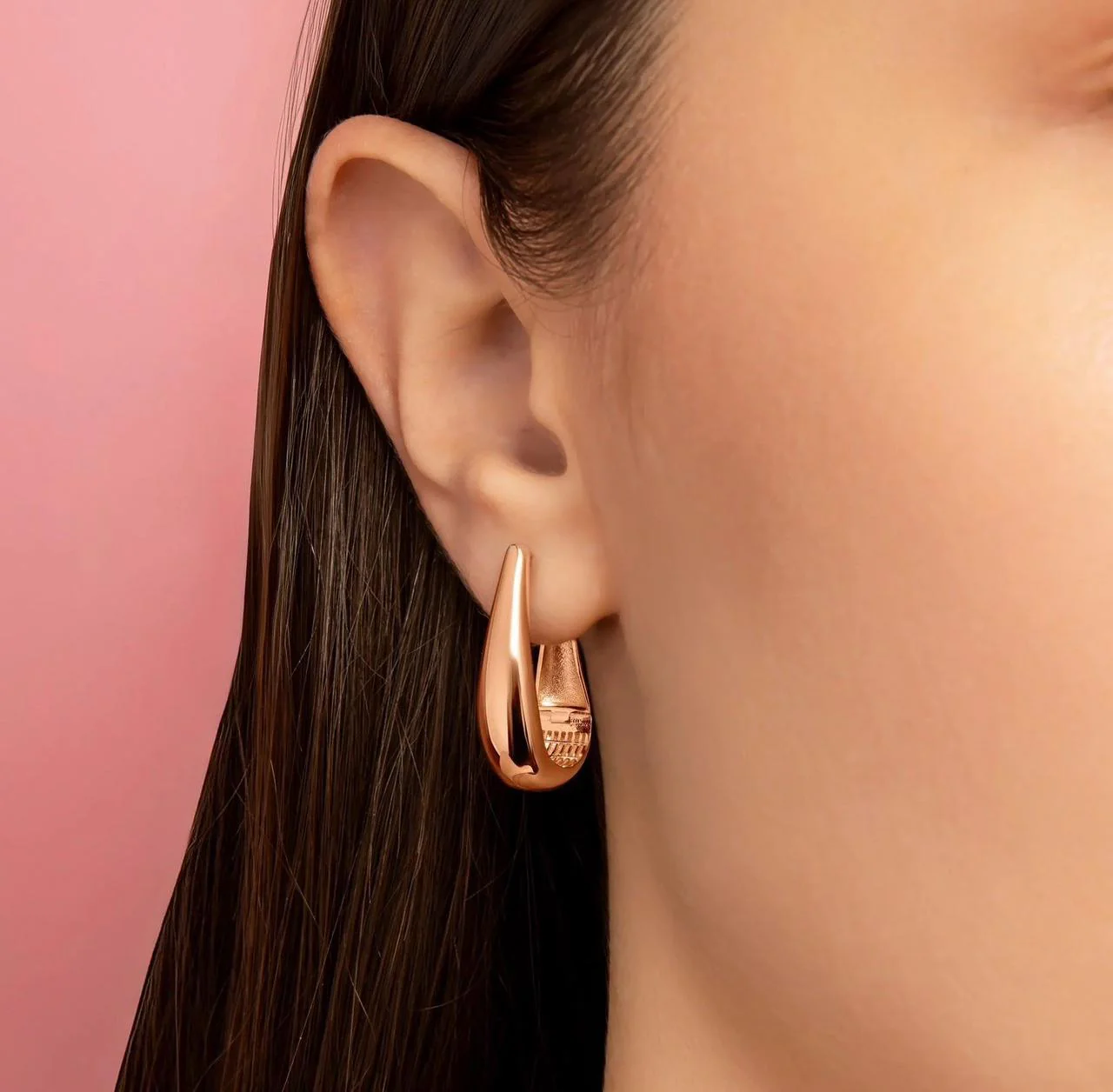 Lever Back Earrings in 14K/585 Rose Gold - Image 2