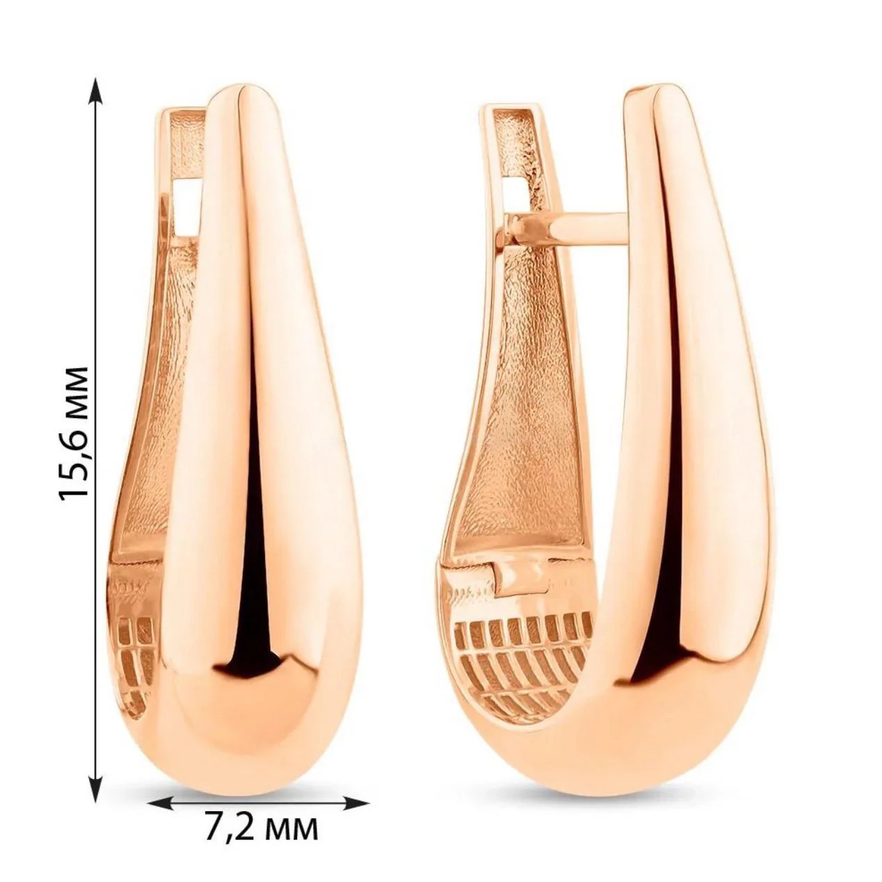 Lever Back Earrings in 14K/585 Rose Gold - Image 4