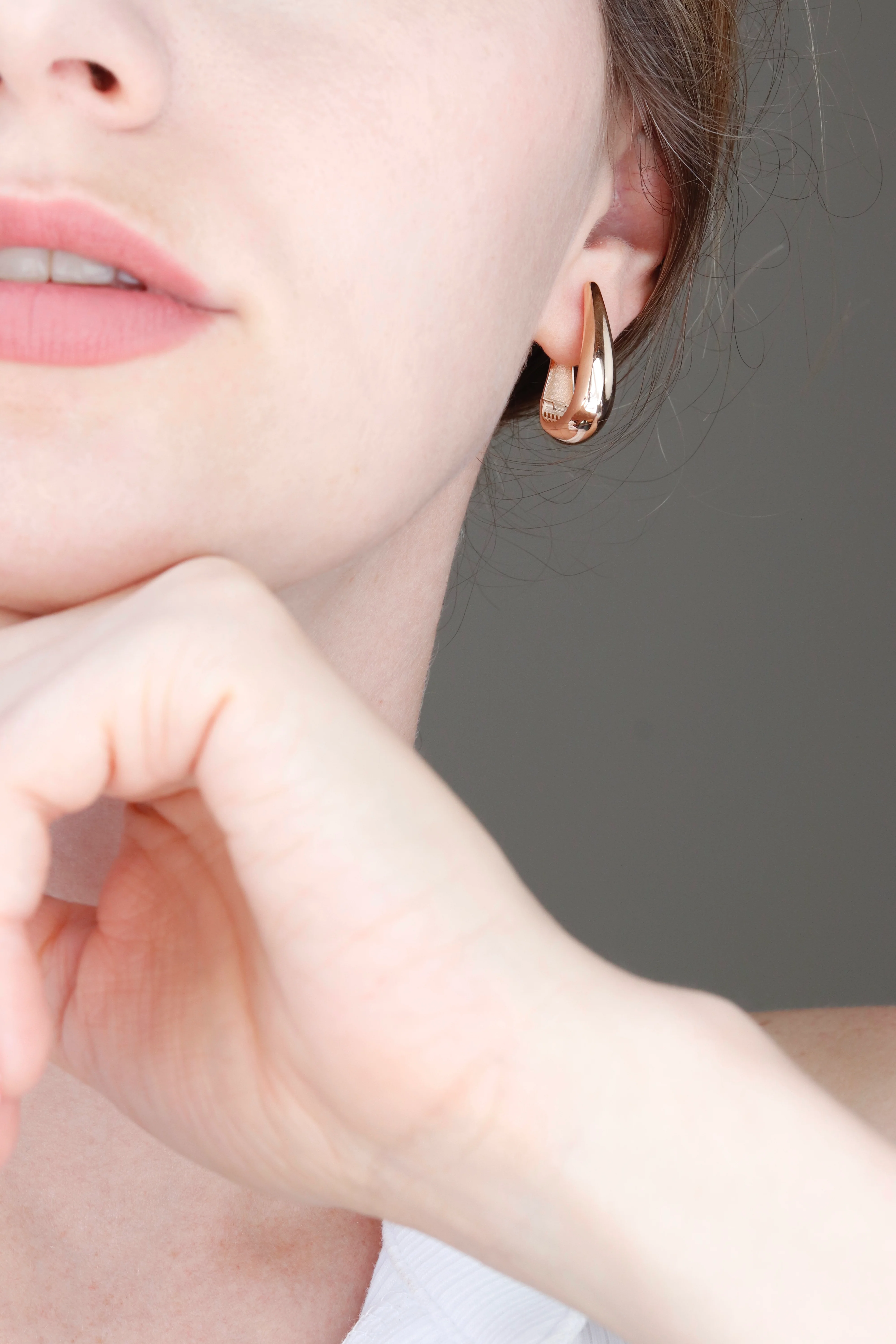 Lever Back Earrings in 14K/585 Rose Gold - Image 6