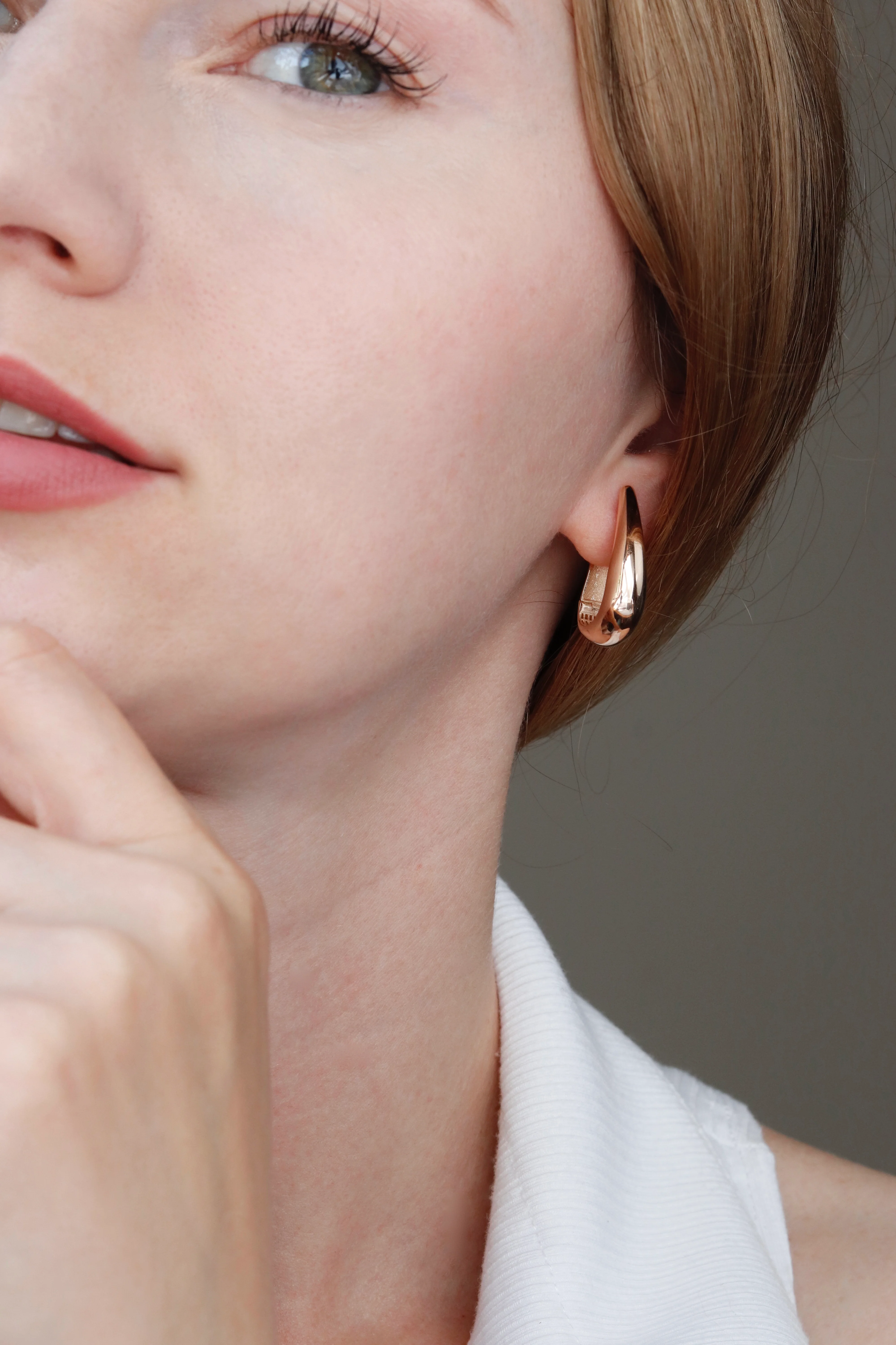 Lever Back Earrings in 14K/585 Rose Gold - Image 8