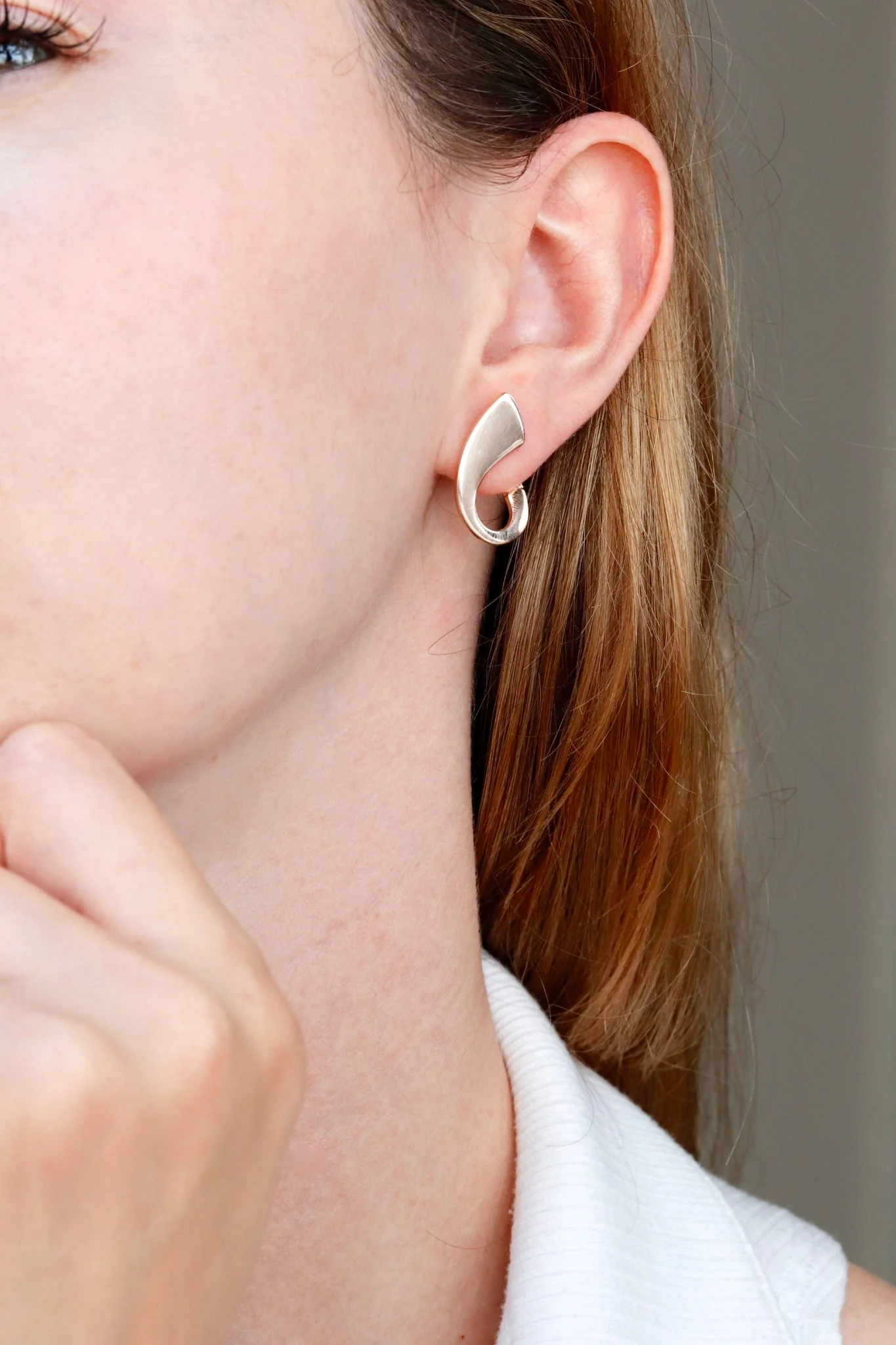 Lever Back Earrings in 14K/585 Rose Gold - Image 2