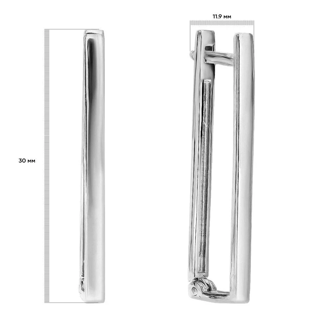 Drop Earrings in 14K/585 White Gold - Image 2