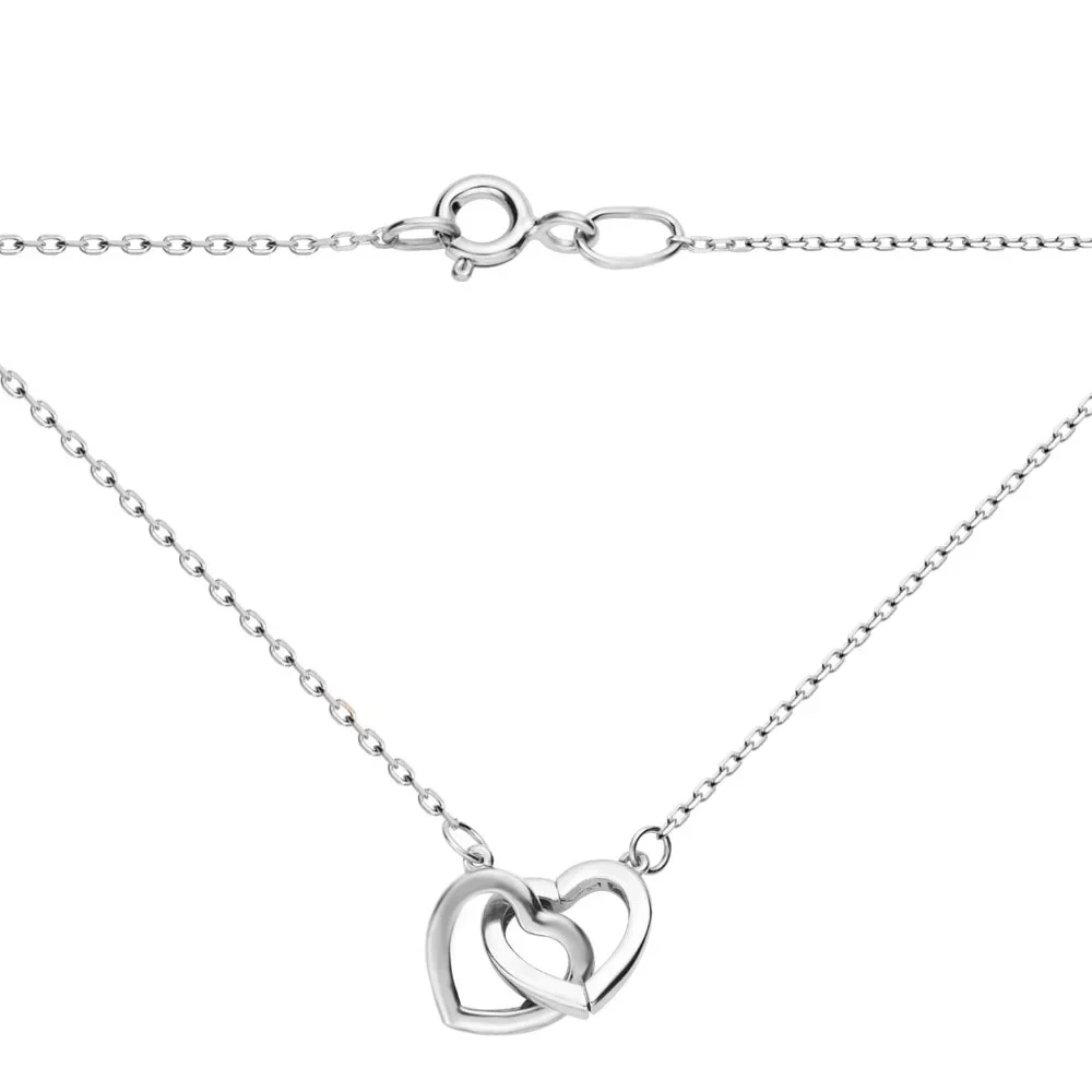 Hearts Necklace - Transformer in 14K/585 White Gold - Image 3