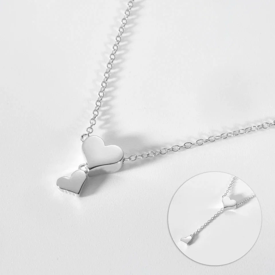 Long Heart Necklace in 925 Sterling Silver - Image 4