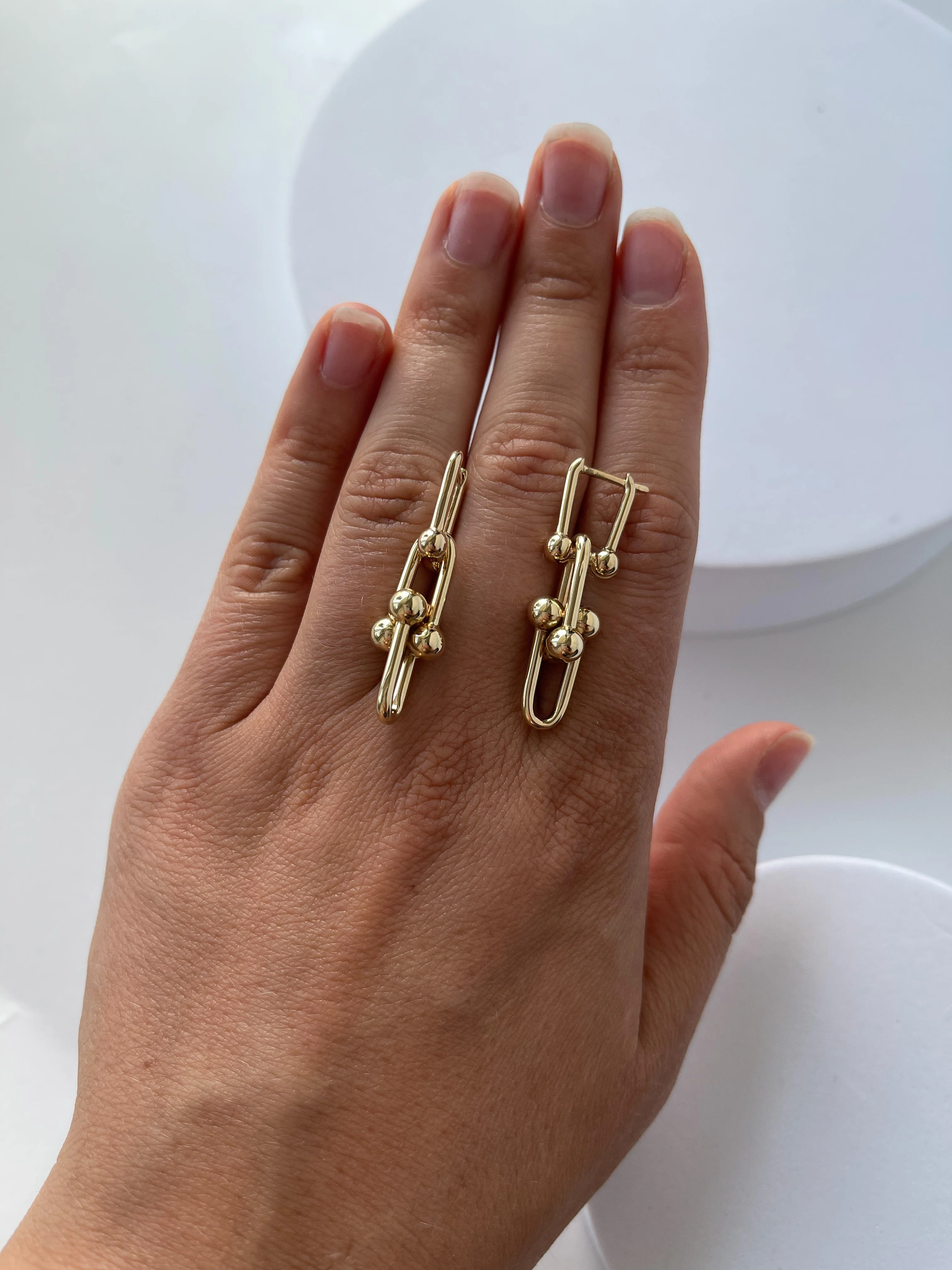 Drop Earrings in 14K/585 Yellow Gold - Image 4