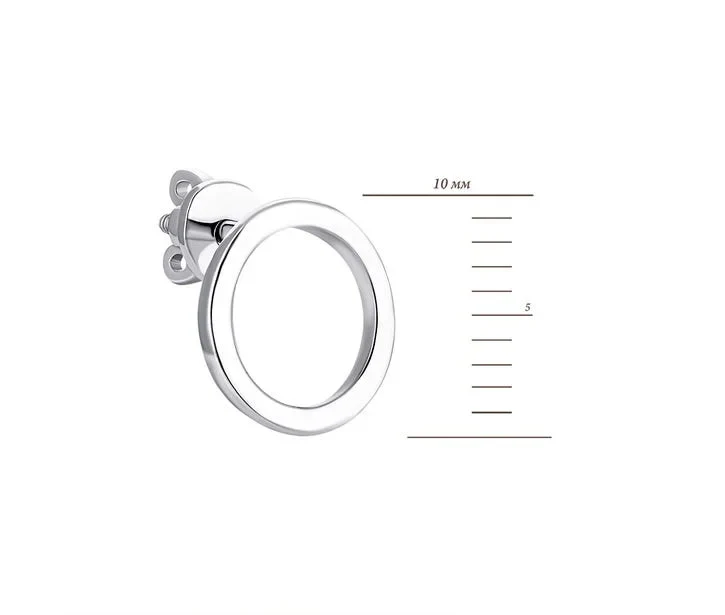 Minimalistic Geometry Stud Earrings in 14K/585 White Gold - Image 2