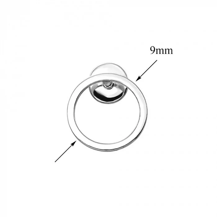 Minimalistic Geometry Stud Earrings in 14K/585 White Gold - Image 4