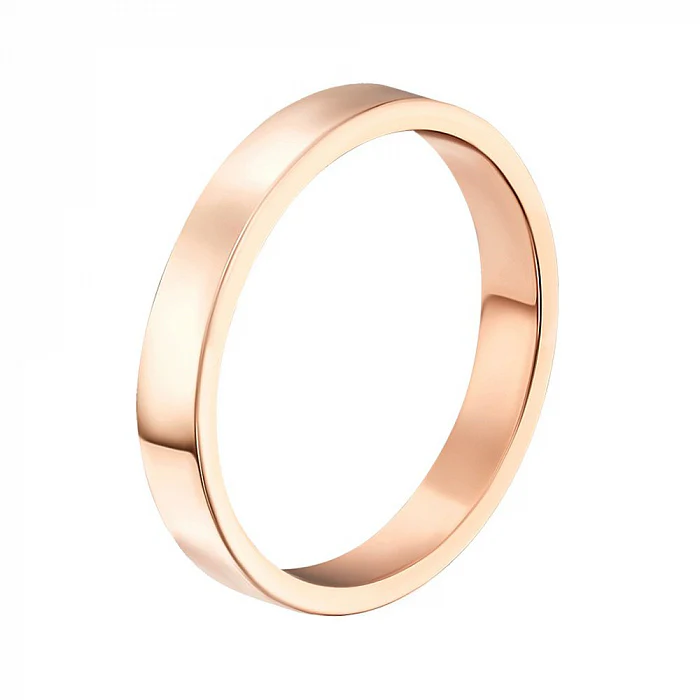 3 mm Modern Wedding Band/Ring in 14K/585 Rose Gold - Image 3