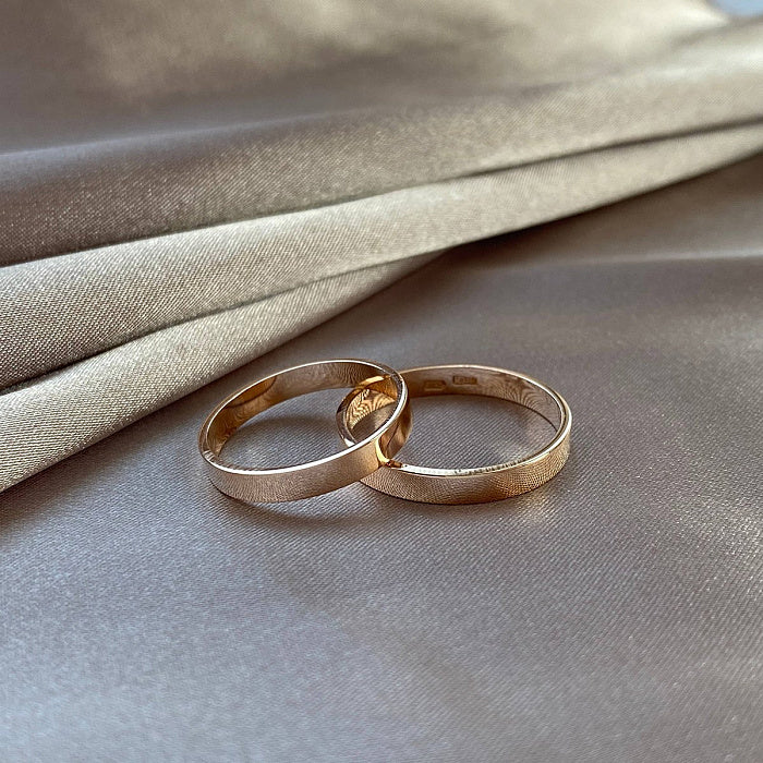 3 mm Modern Wedding Band/Ring in 14K/585 Rose Gold - Image 5