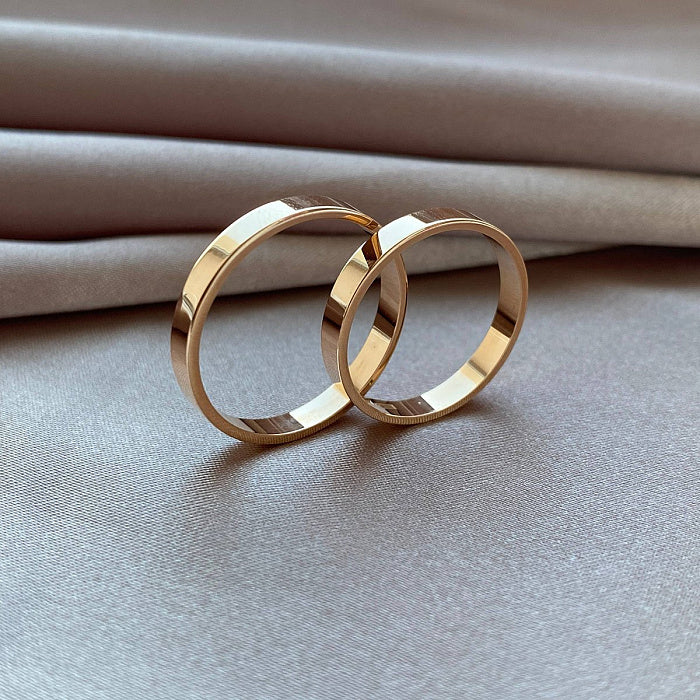 3 mm Modern Wedding Band/Ring in 14K/585 Rose Gold - Image 6