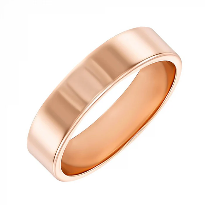 5 mm Modern Wedding Band/Ring in 14K/585 Rose Gold