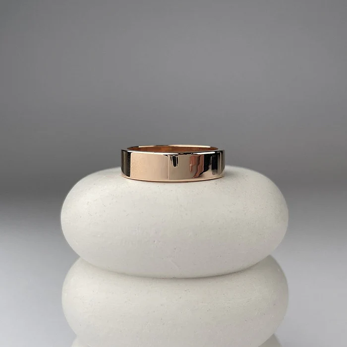 5 mm Modern Wedding Band/Ring in 14K/585 Rose Gold - Image 5