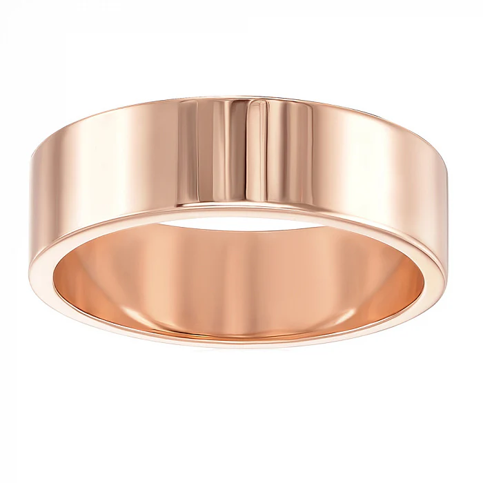 6 mm Modern Wedding Band/Ring in 14K/585 Rose Gold - Image 3
