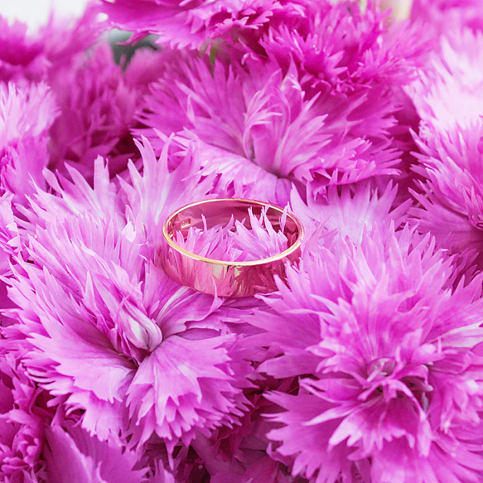 6 mm Modern Wedding Band/Ring in 14K/585 Rose Gold - Image 5