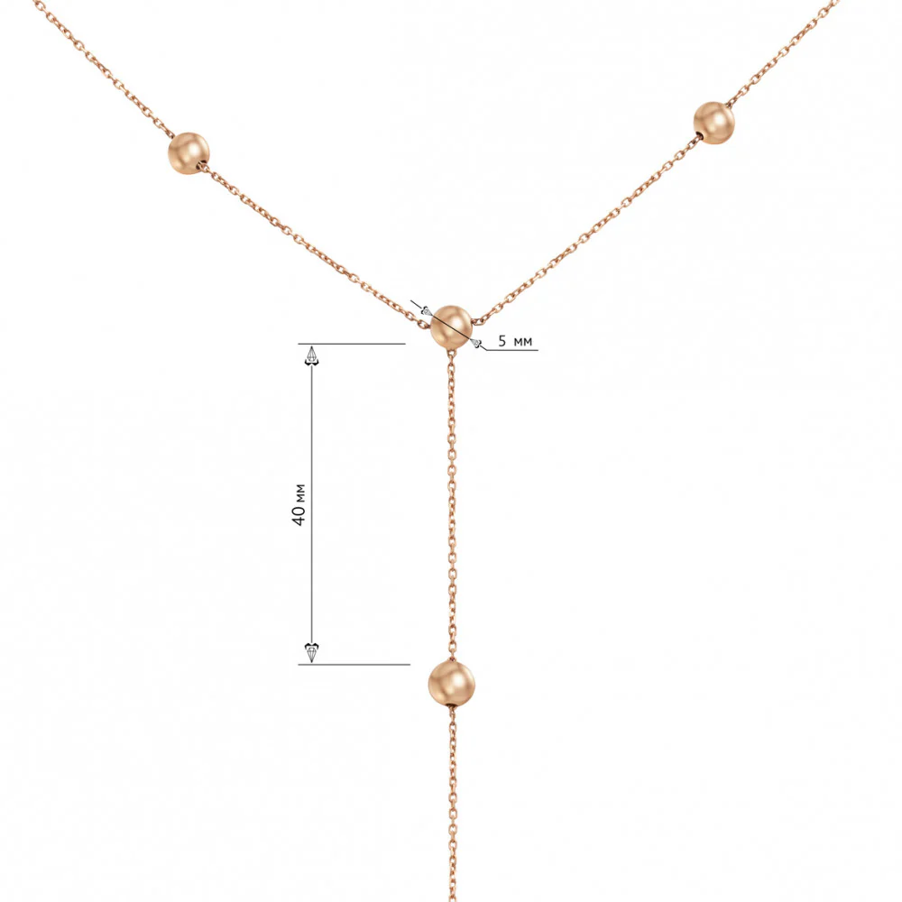 Necklace Ball in 14K/585 Rose Gold - Image 2