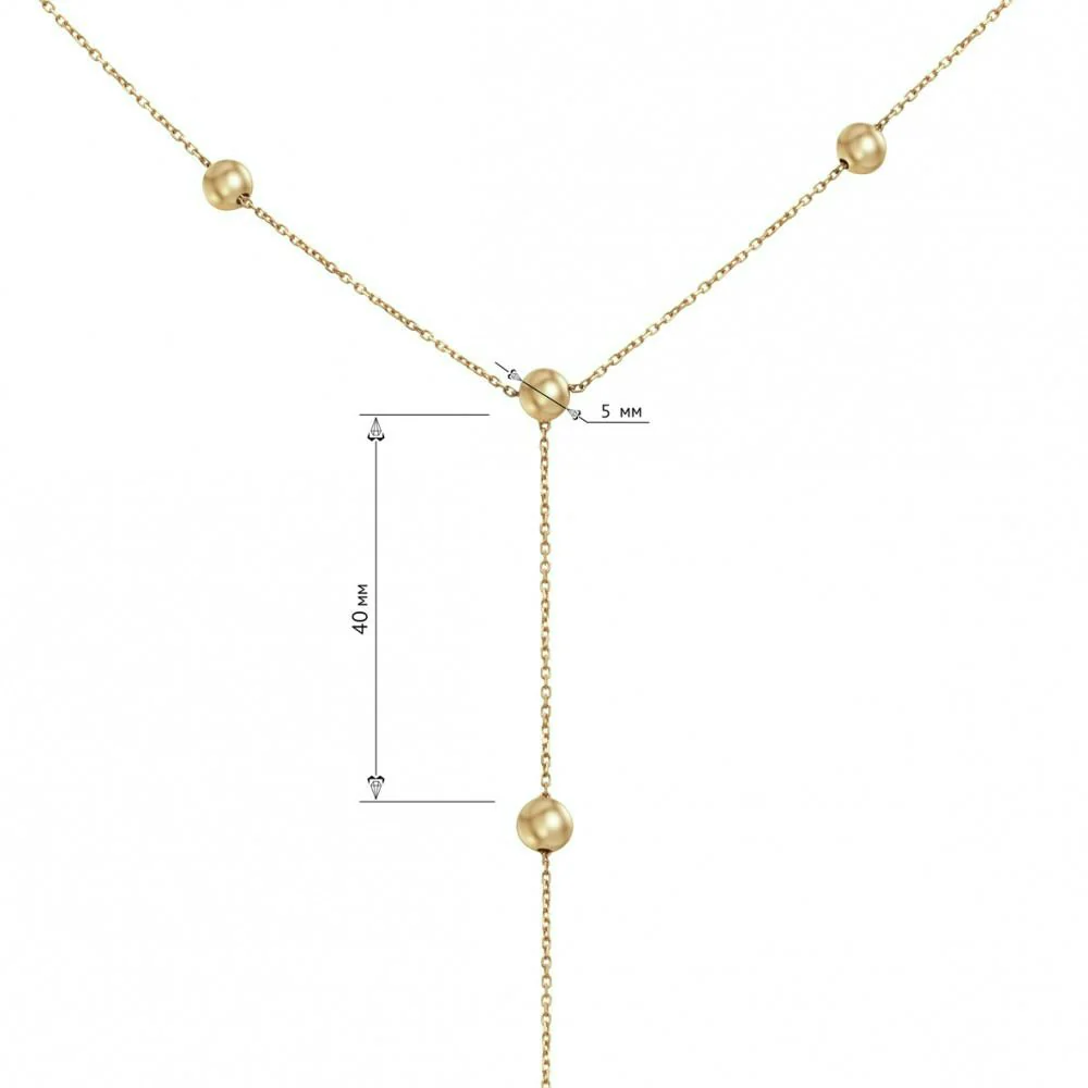 Necklace Ball in 14K/585 Yellow Gold - Image 2
