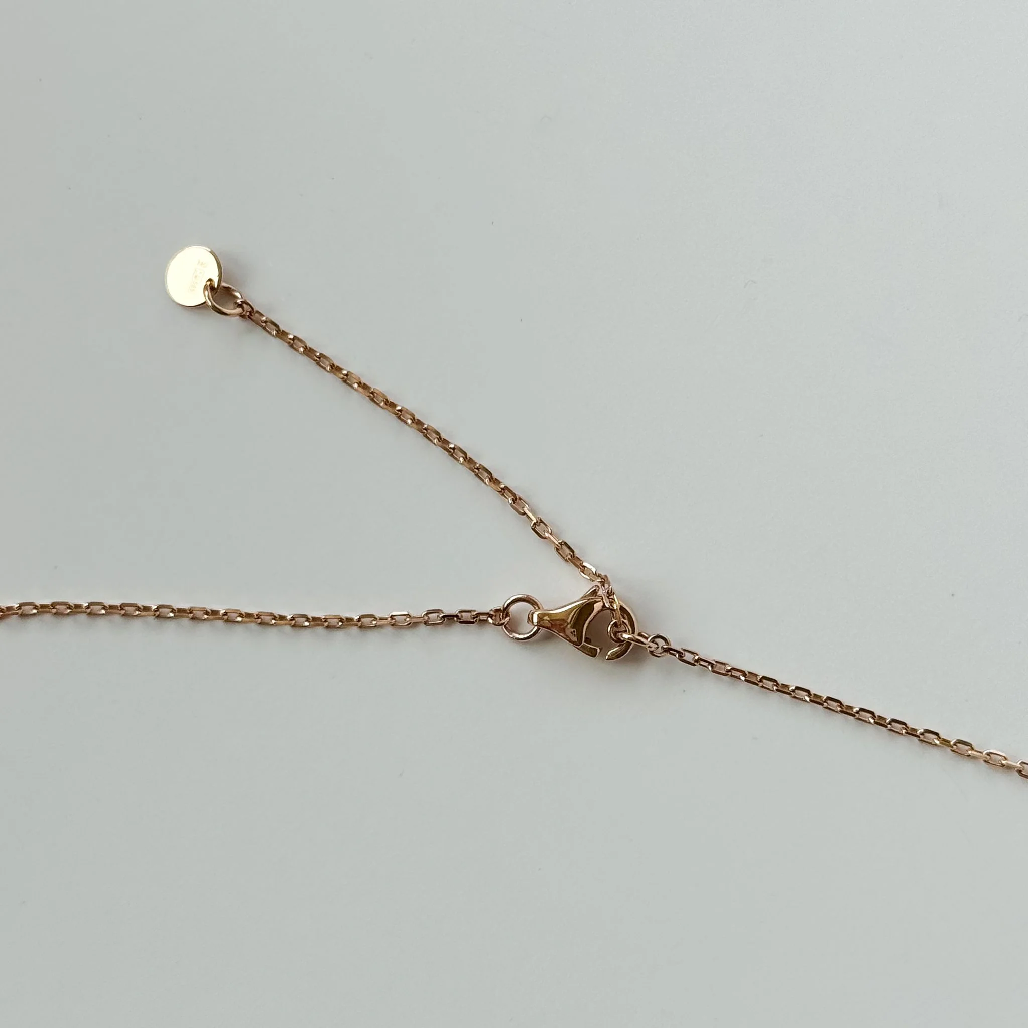 Necklace in 14K/585 Rose Gold with Cubic Zirconia Nail - Image 2