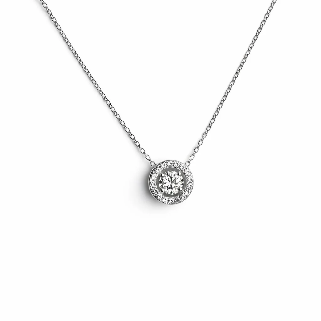 Necklace in 14K/585 White Gold with Cubic Zirconia