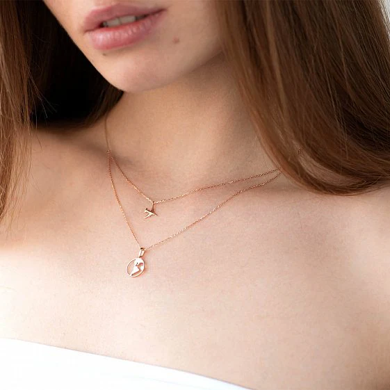 Necklace in 14K/585 Rose Gold "Traveller" - Image 2