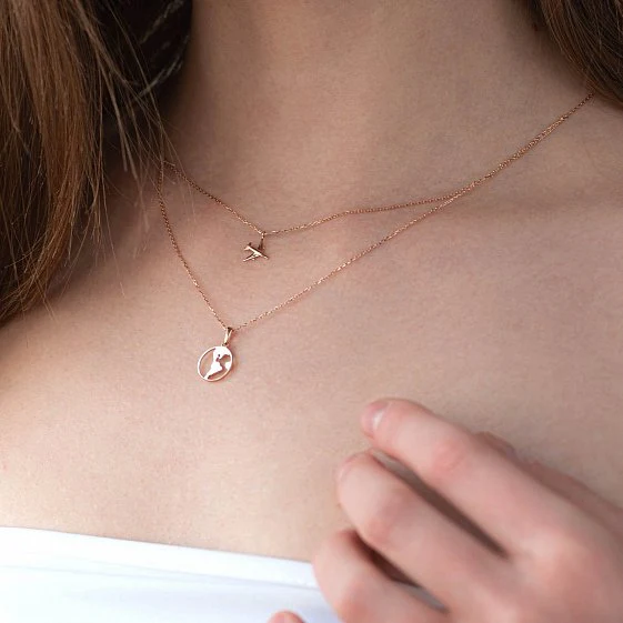 Necklace in 14K/585 Rose Gold "Traveller" - Image 4