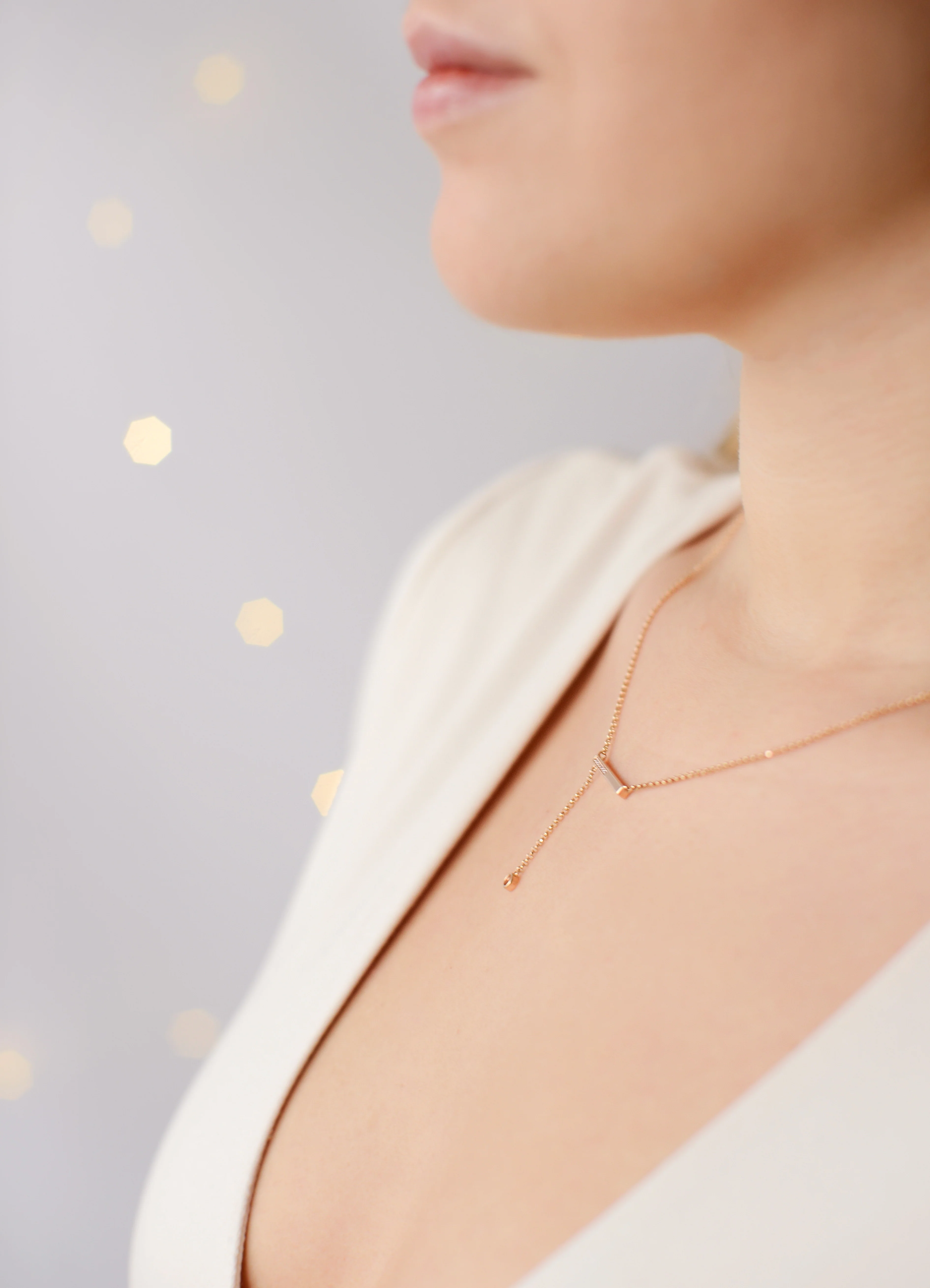 Necklace in 14K/585 Rose Gold with Cubic Zirconia - Image 2