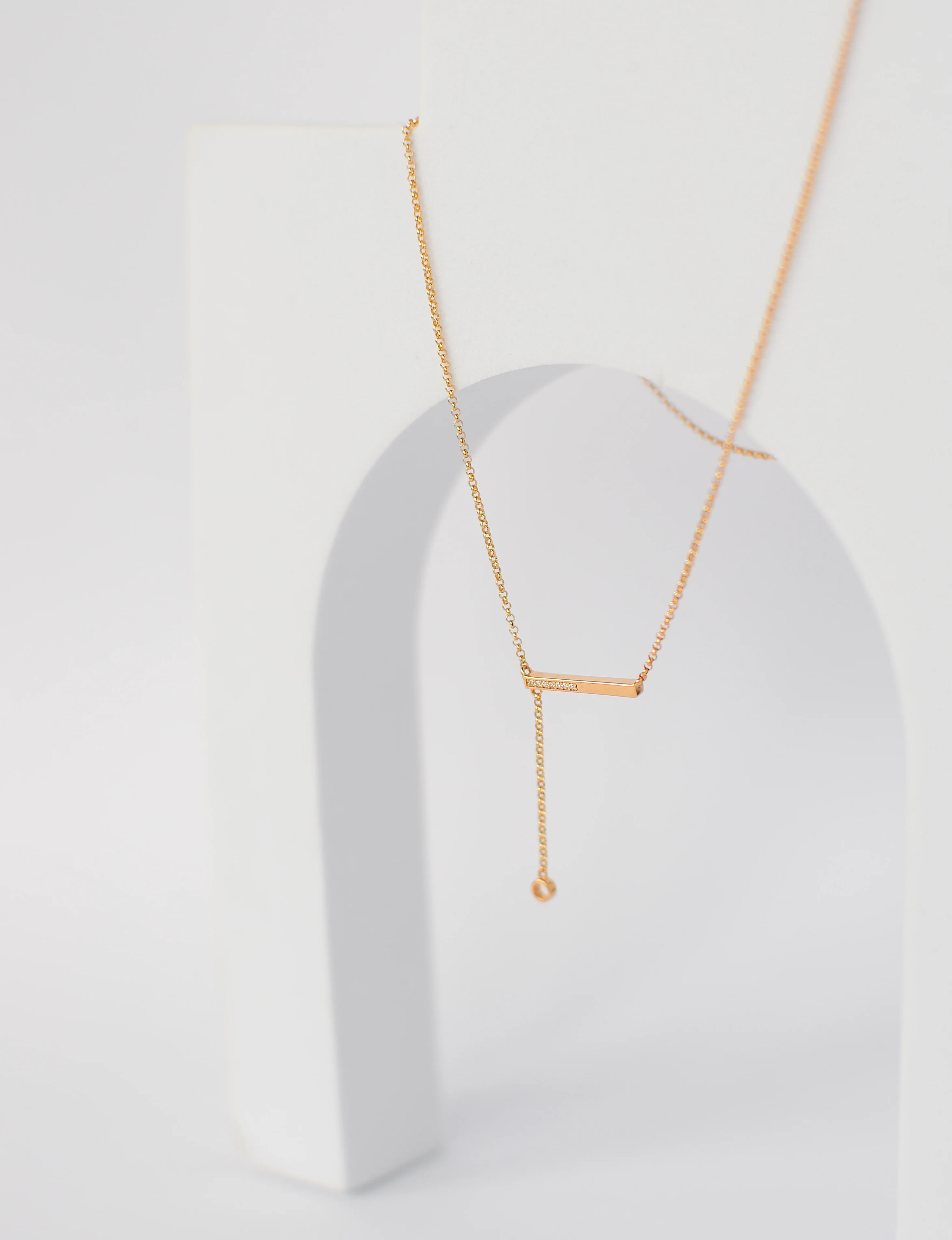 Necklace in 14K/585 Rose Gold with Cubic Zirconia - Image 4