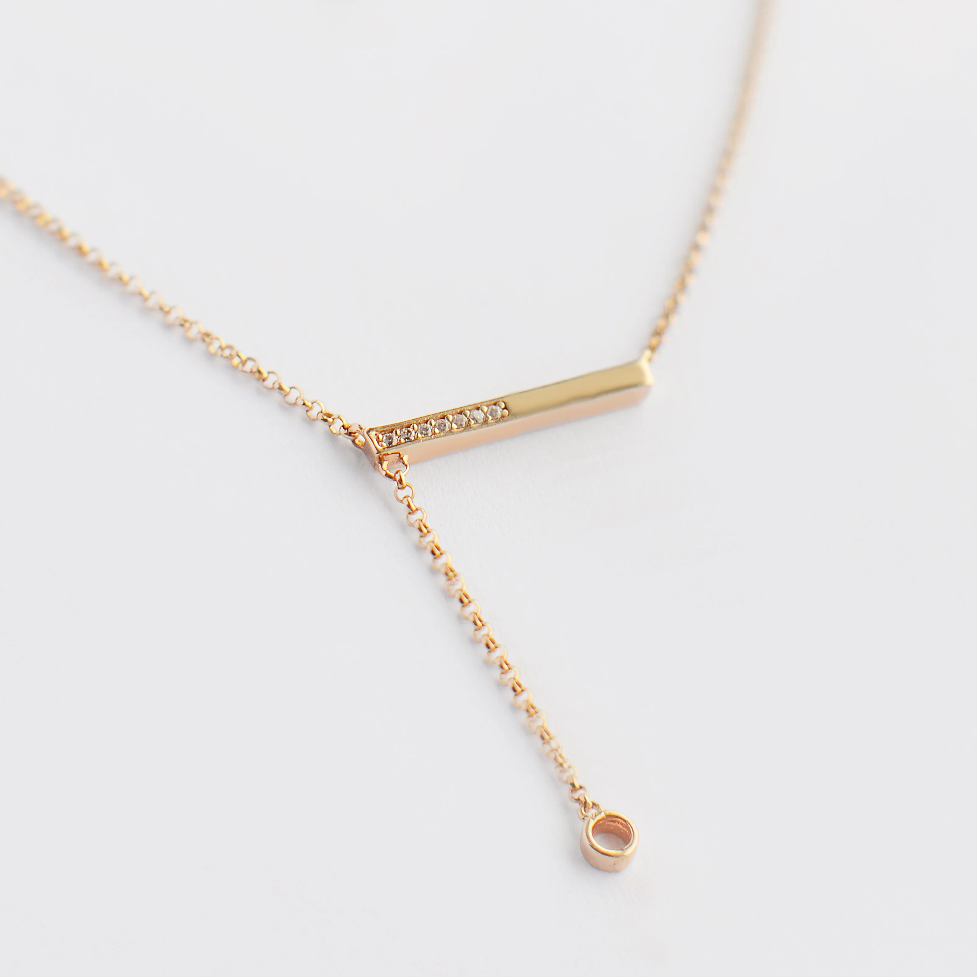 Necklace in 14K/585 Rose Gold with Cubic Zirconia - Image 5