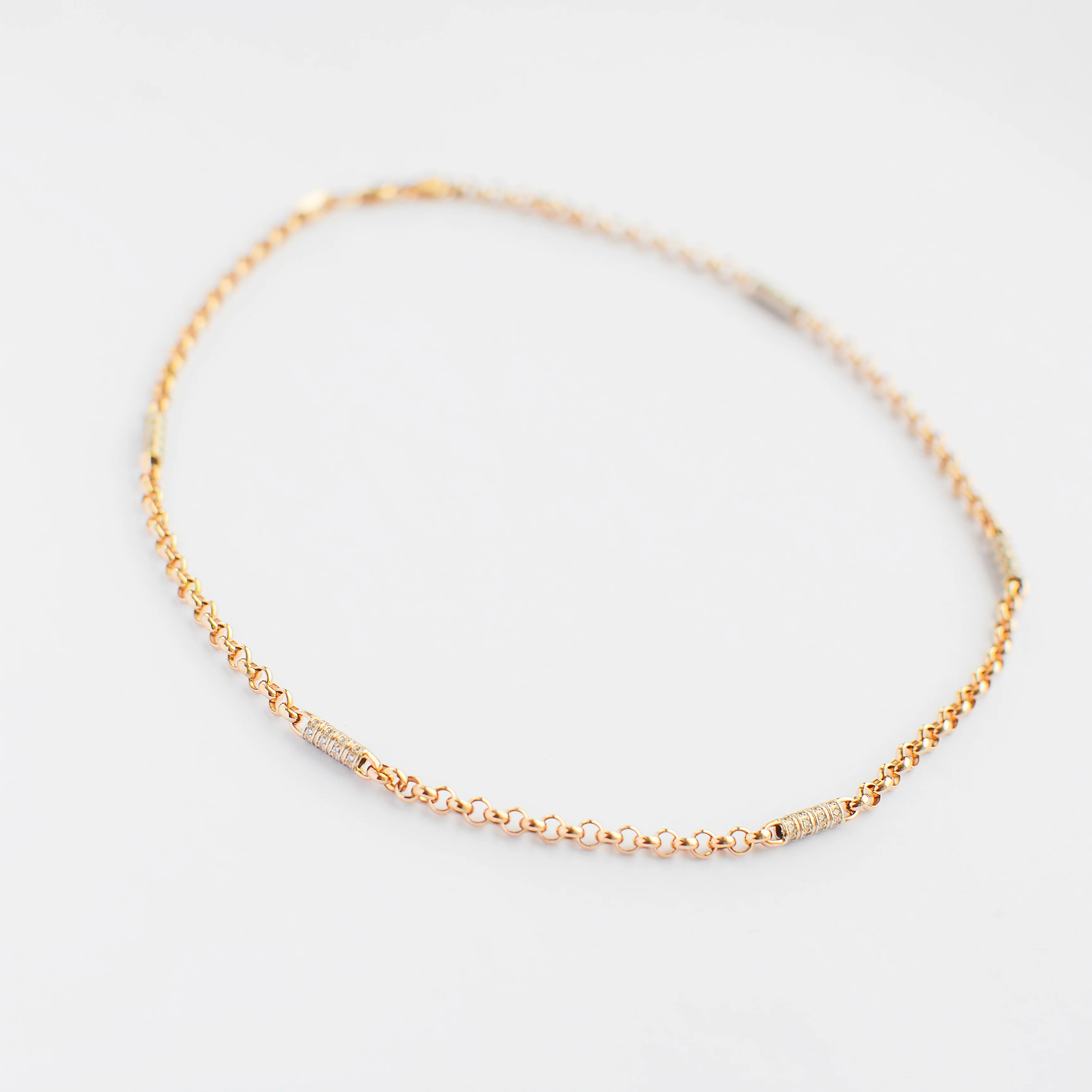 Necklace in 14K/585 Rose Gold with Cubic Zirconia - Image 3