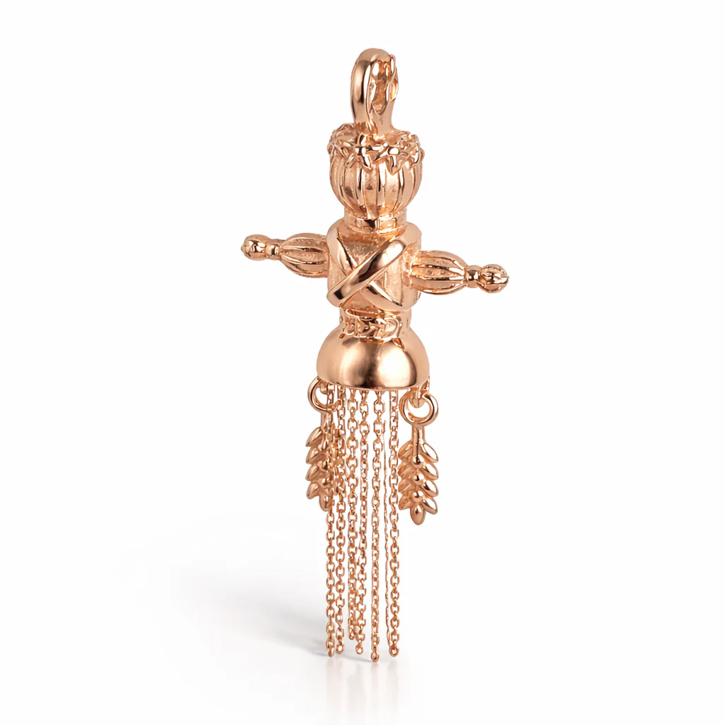 Motanka Doll Pendant in 14K/585 Rose Gold