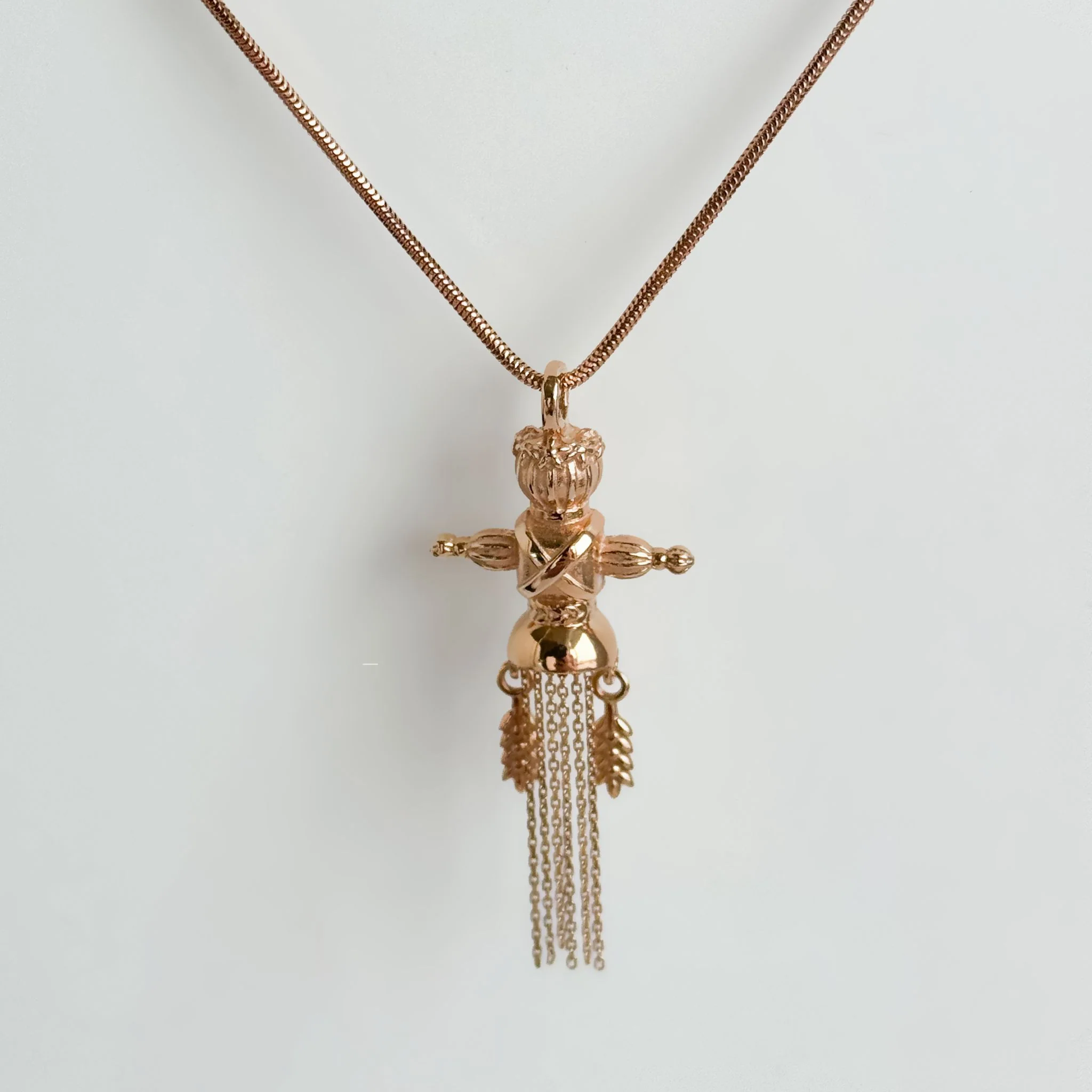 Motanka Doll Pendant in 14K/585 Rose Gold - Image 2