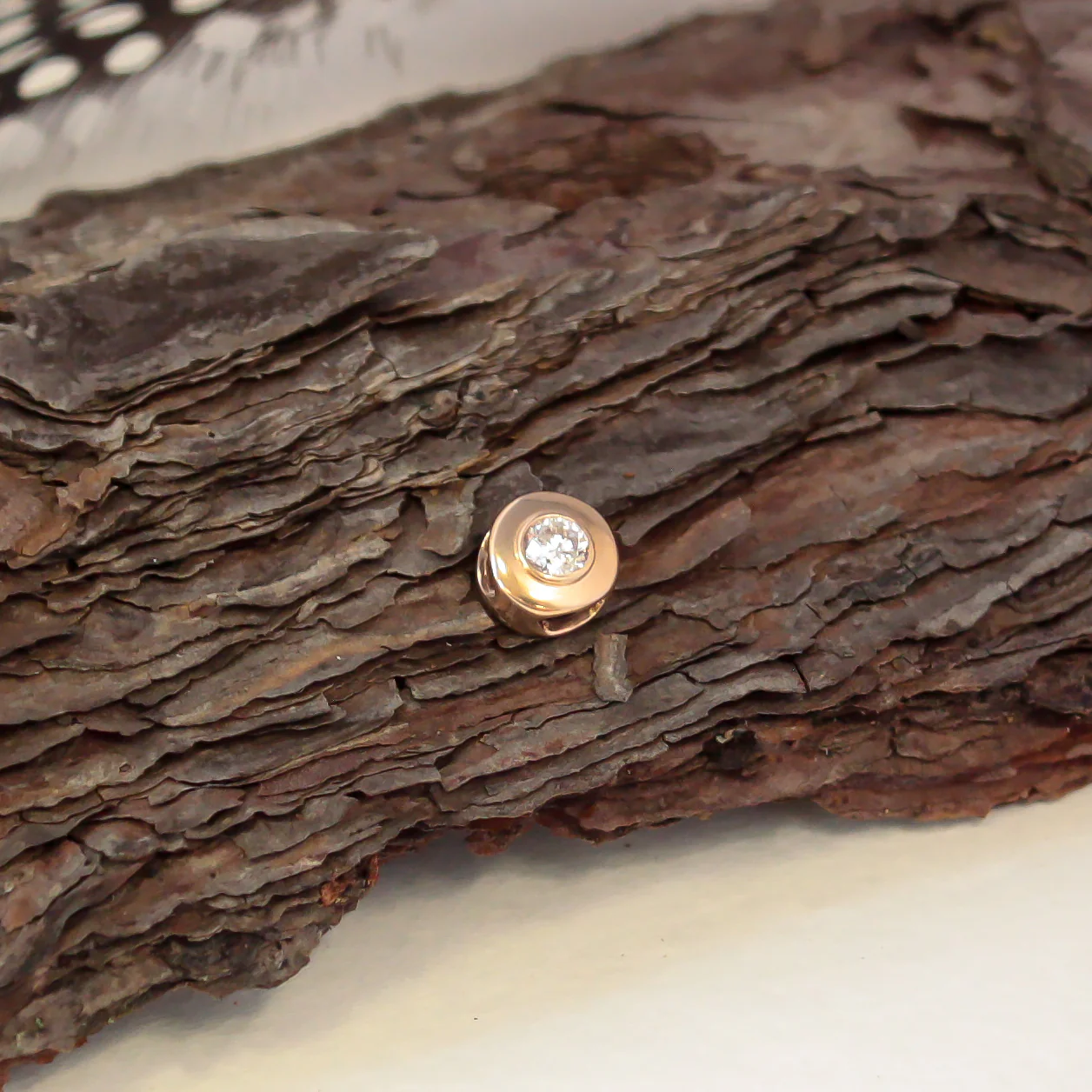Pendant in 14K/585 Rose Gold with Cubic Zirconia - Image 3
