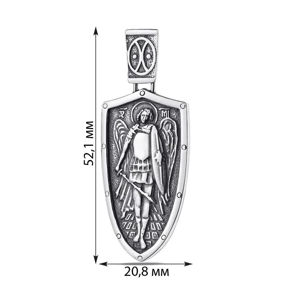 Archangel Michael Religious Pendant in 925 Sterling Silver - Image 2