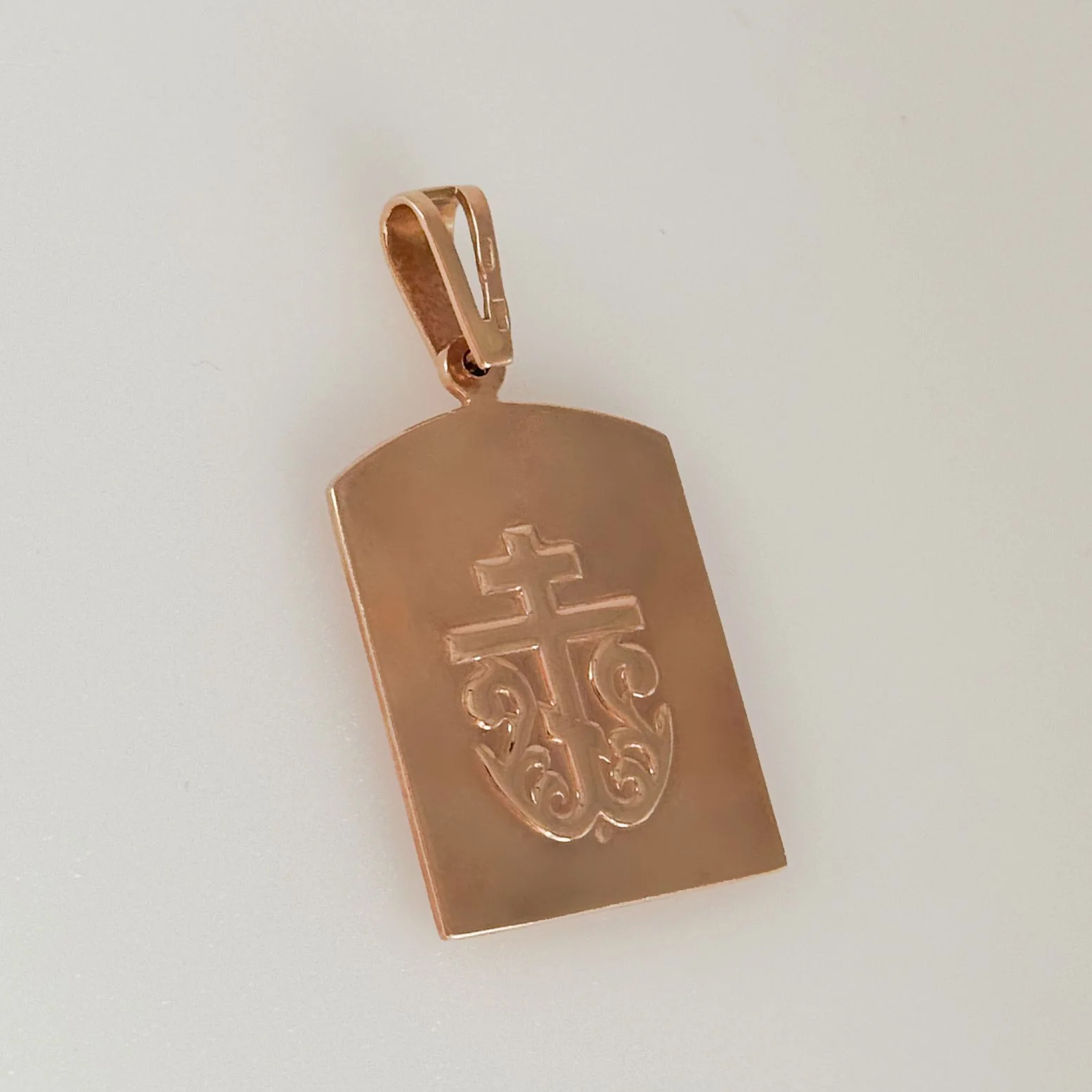 Religious Pendant "Virgin Mary and Child" in 14K/585 Rose Gold - Image 2