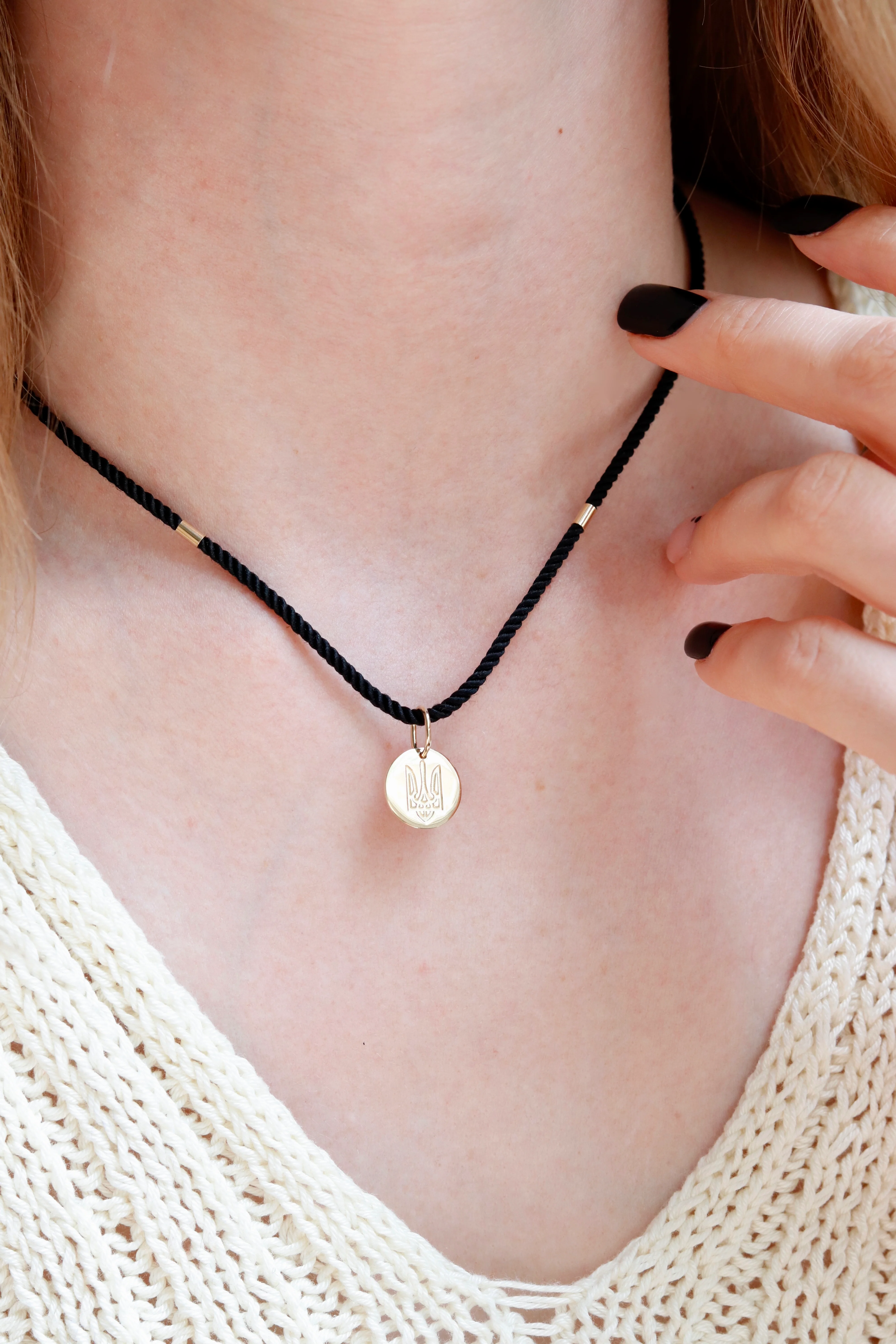 Pendant Tryzub in 14K/585 Rose Gold - Image 2