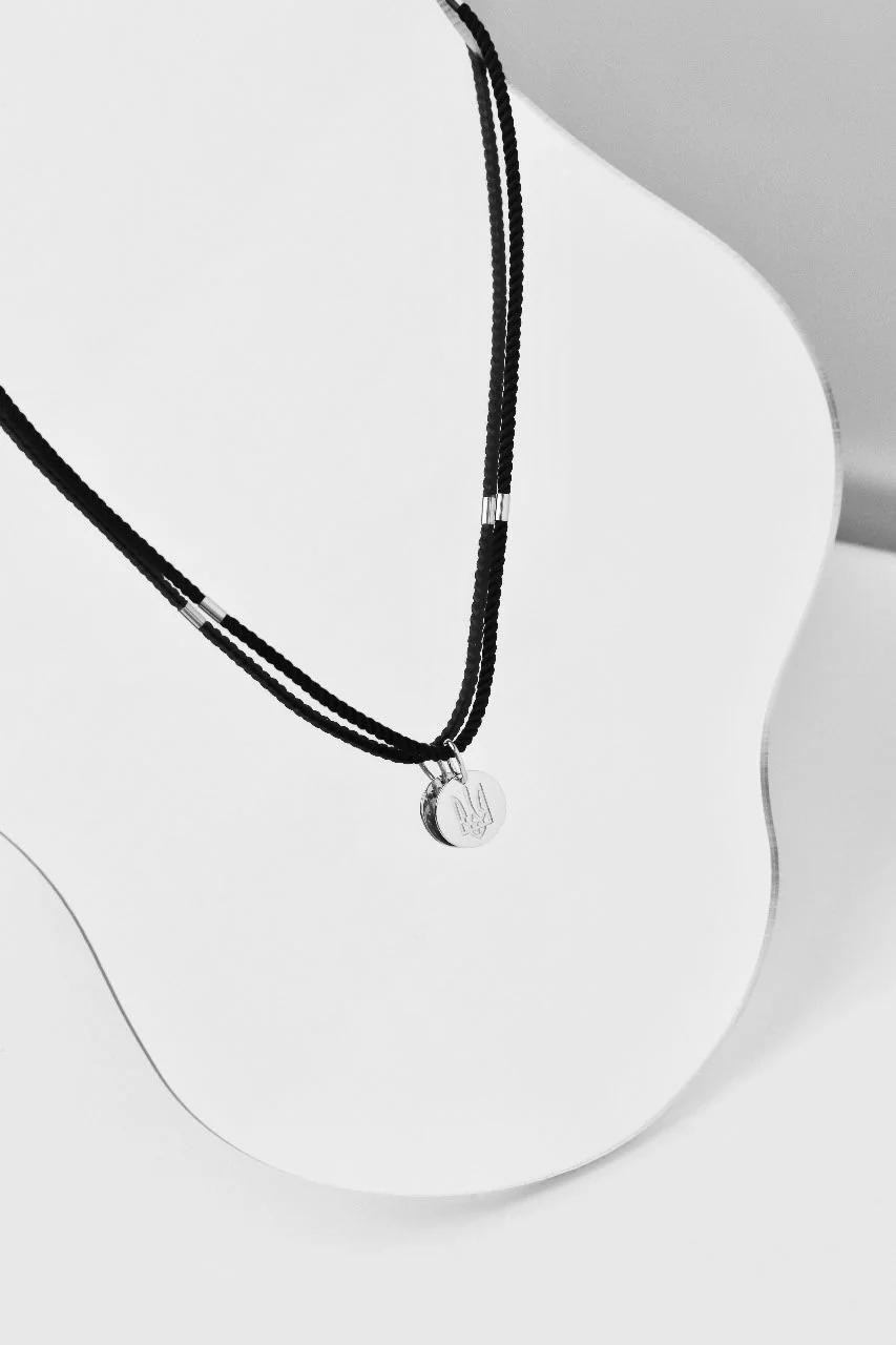 Pendant Tryzub in 14K/585 White Gold - Image 3