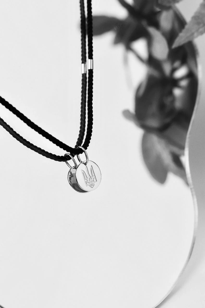 Pendant Tryzub in 14K/585 White Gold - Image 5