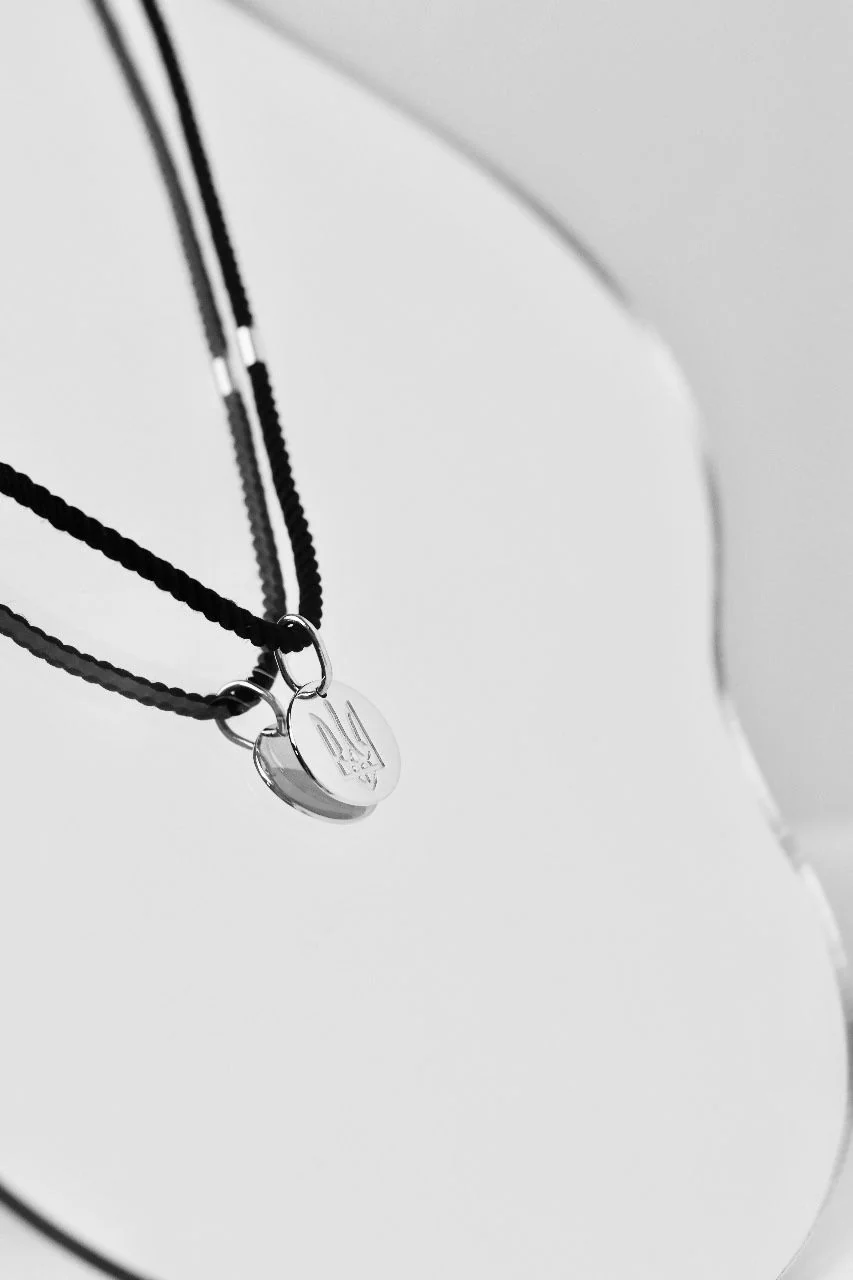 Pendant Tryzub in 14K/585 White Gold - Image 6