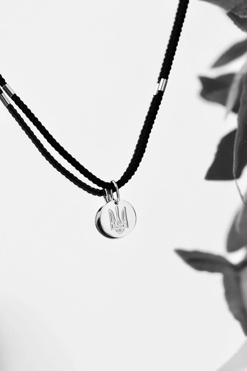 Pendant Tryzub in 14K/585 White Gold - Image 7