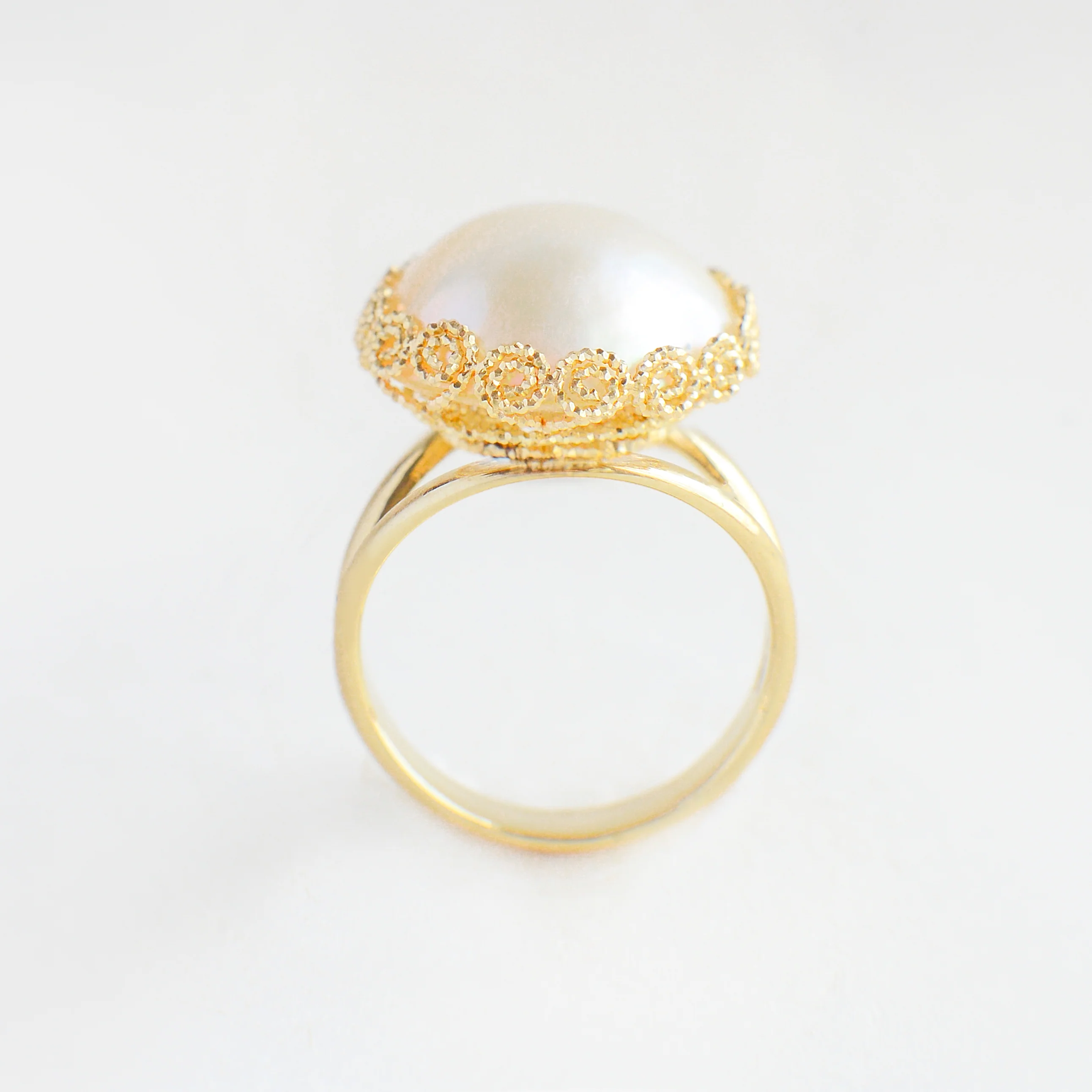 Ring in 14K/585 Yellow Gold with Pearl - Image 2