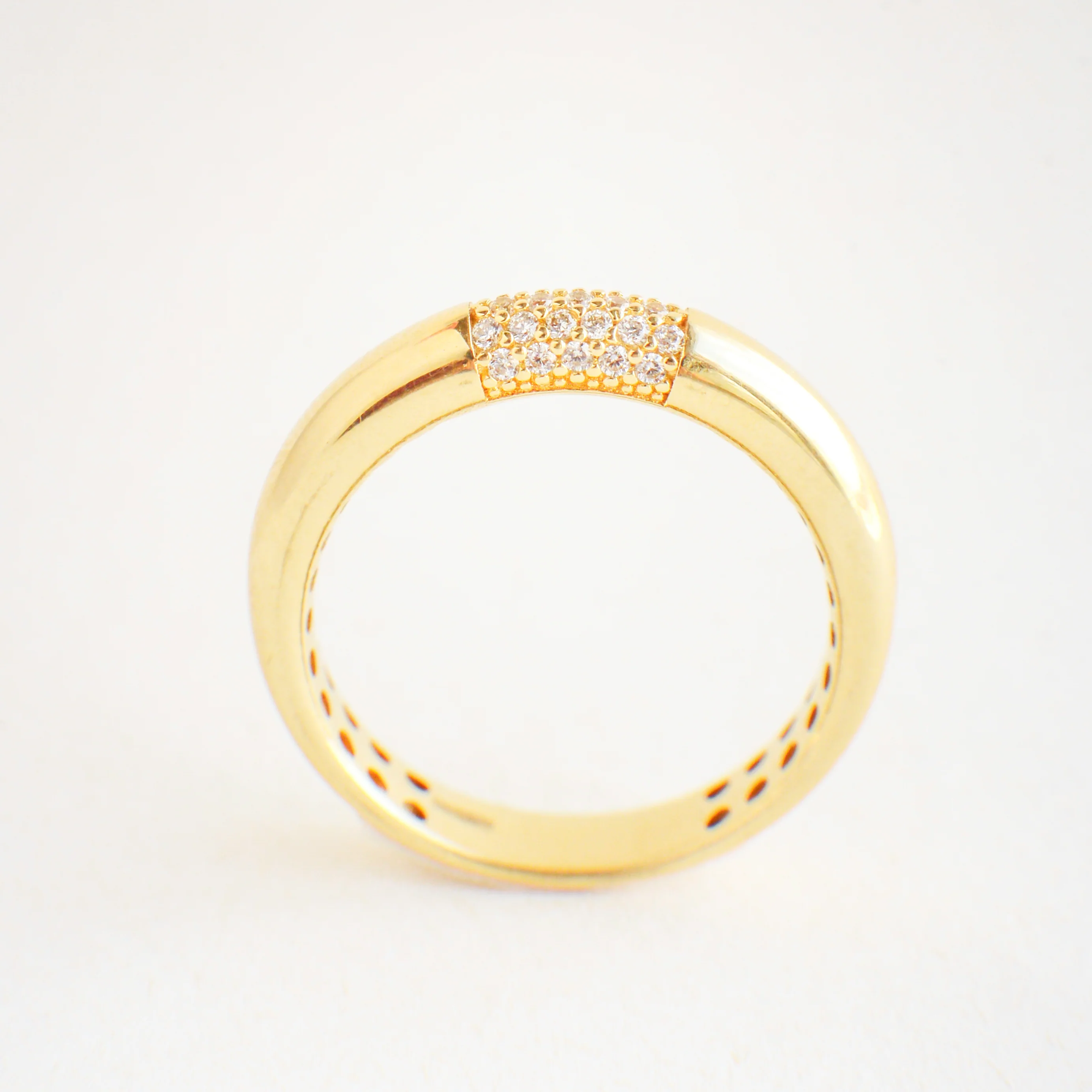 Ring in 14K/585 Yellow Gold with Cubic Zirconia