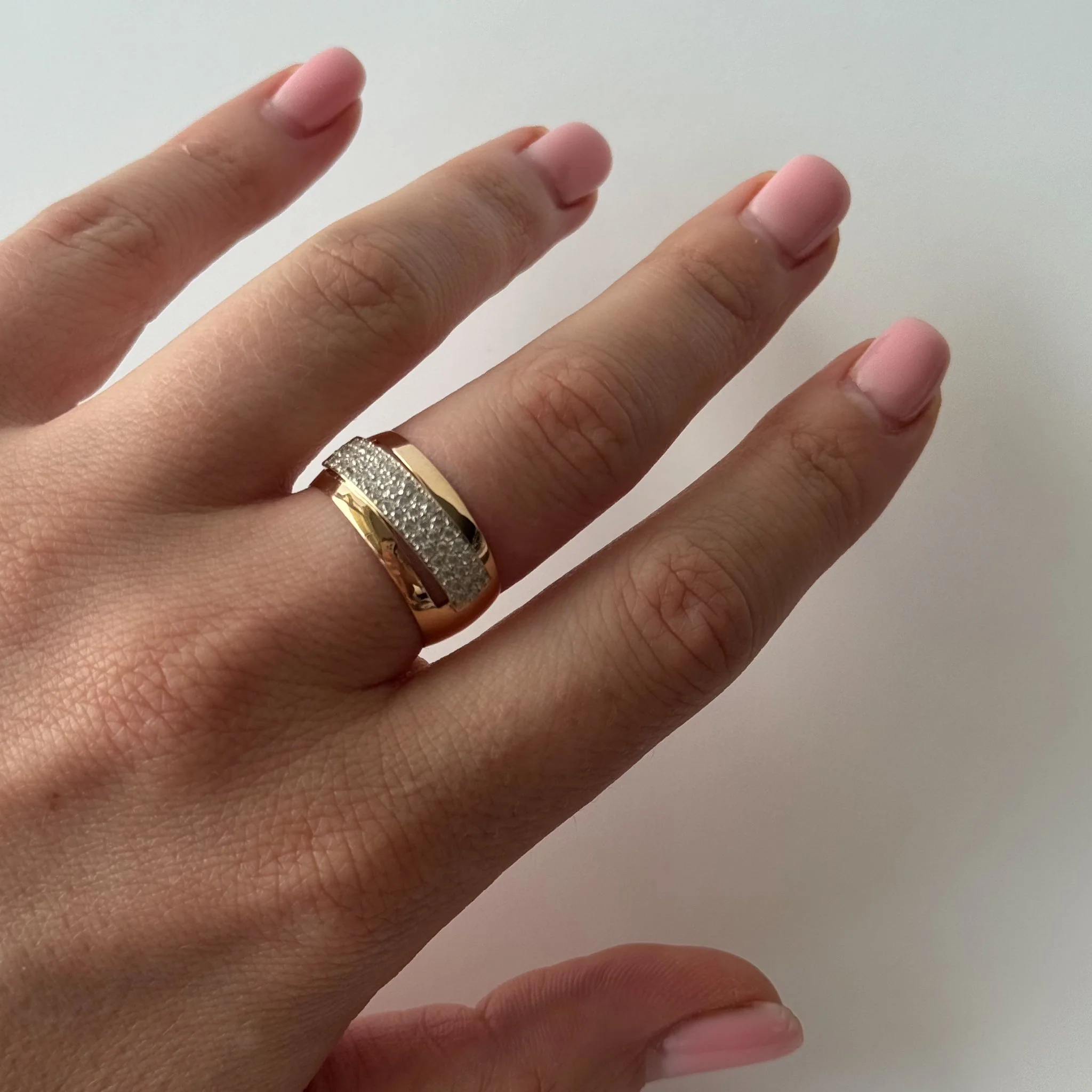 Ring in 14K/585 Rose and White Gold with Cubic Zirconia - Image 2