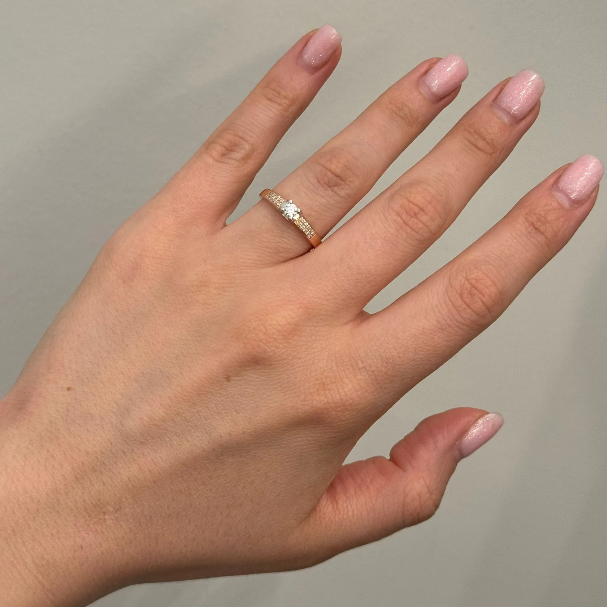 Ring in 14K/585 Rose and White Gold with Diamonds - Image 2