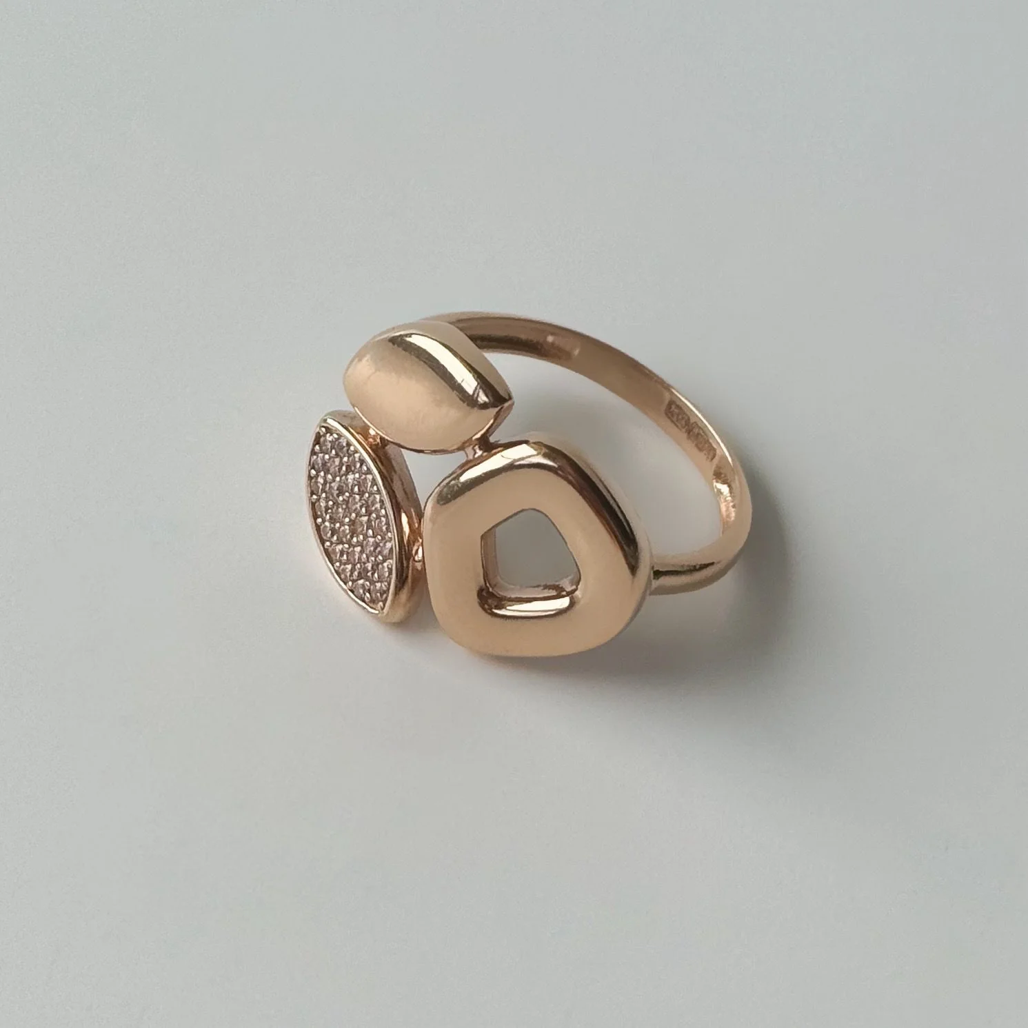 Ring in 14K/585 Rose Gold with Cubic Zirconia - Image 3