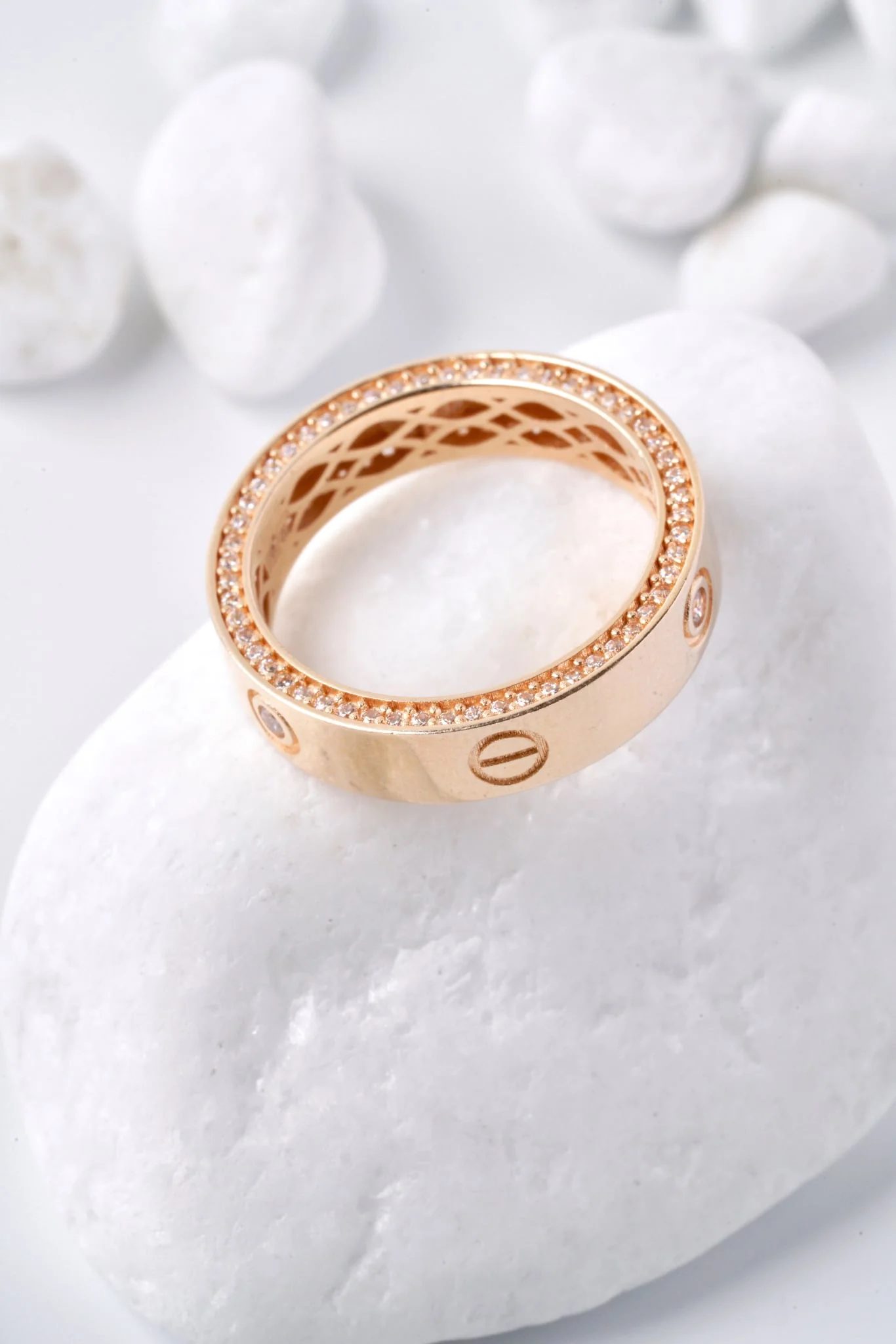 Ring in 14K/585 Rose Gold with Cubic Zirconia - Image 11